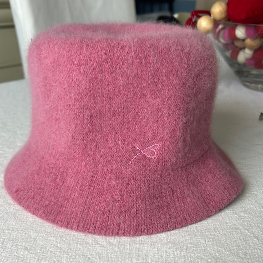 Betmar Pink Fuzzy Bucket Hat